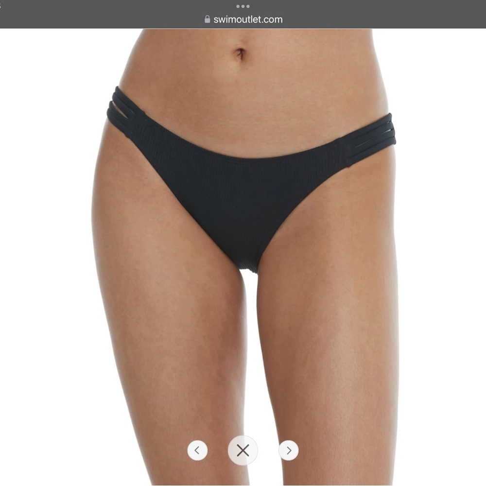 Black Bikini Bottom with Side Straps